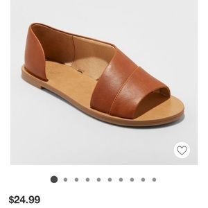 Brown leather flats / sandals